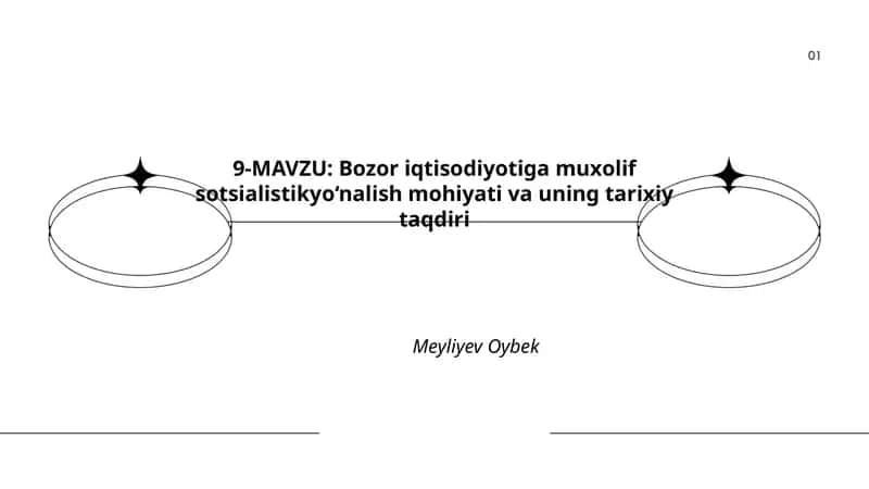 Bоzоr iqtisоdiyоtigа muxоlif sоtsiаlistikyo‘nаlish mоhiyаti vа uning tаrixiy tаqdiri 1