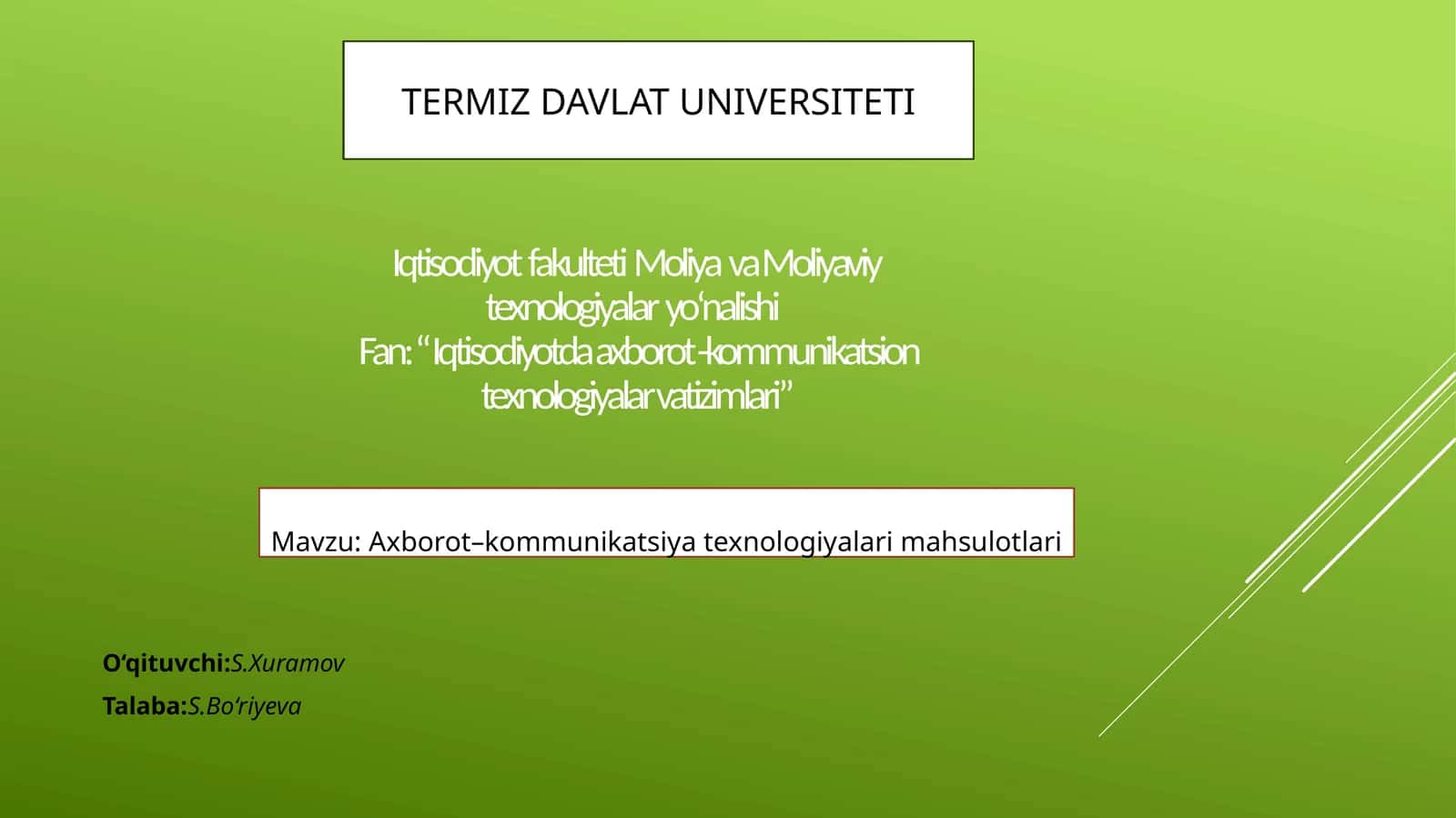 Axborot–kommunikatsiya texnologiyalari mahsulotlari 1