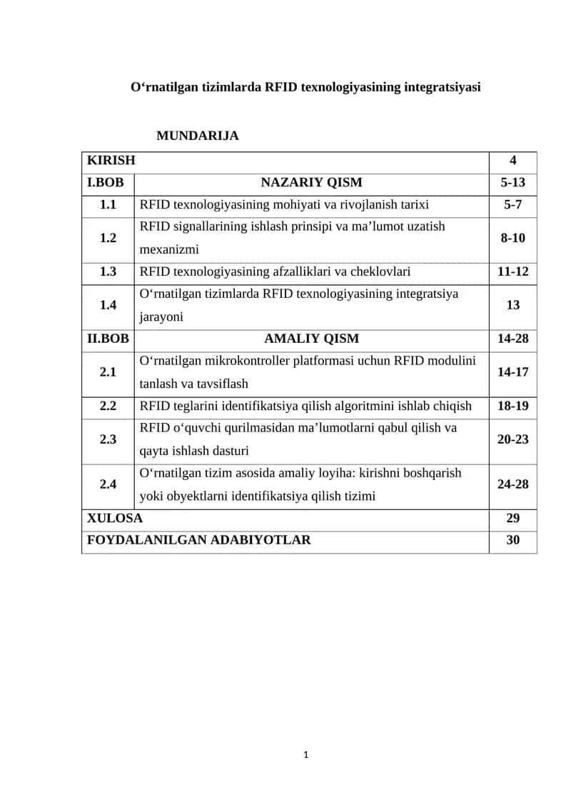 O‘rnatilgan tizimlarda RFID texnologiyasining integratsiyasi 1
