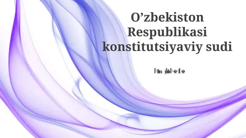 Oʼzbekiston Respublikasi konstitutsiyaviy sudi 1