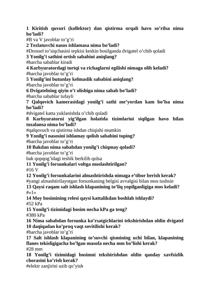 Кiritish quvuri (kollektor) dan qistirma orqali havo so’rilsa nima bo’ladi? 1