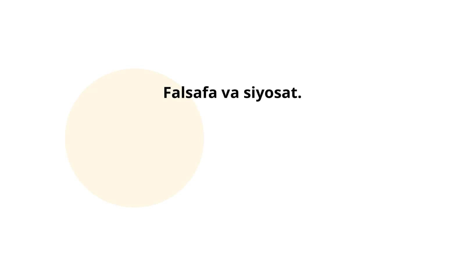 Falsafa va siyosat 1