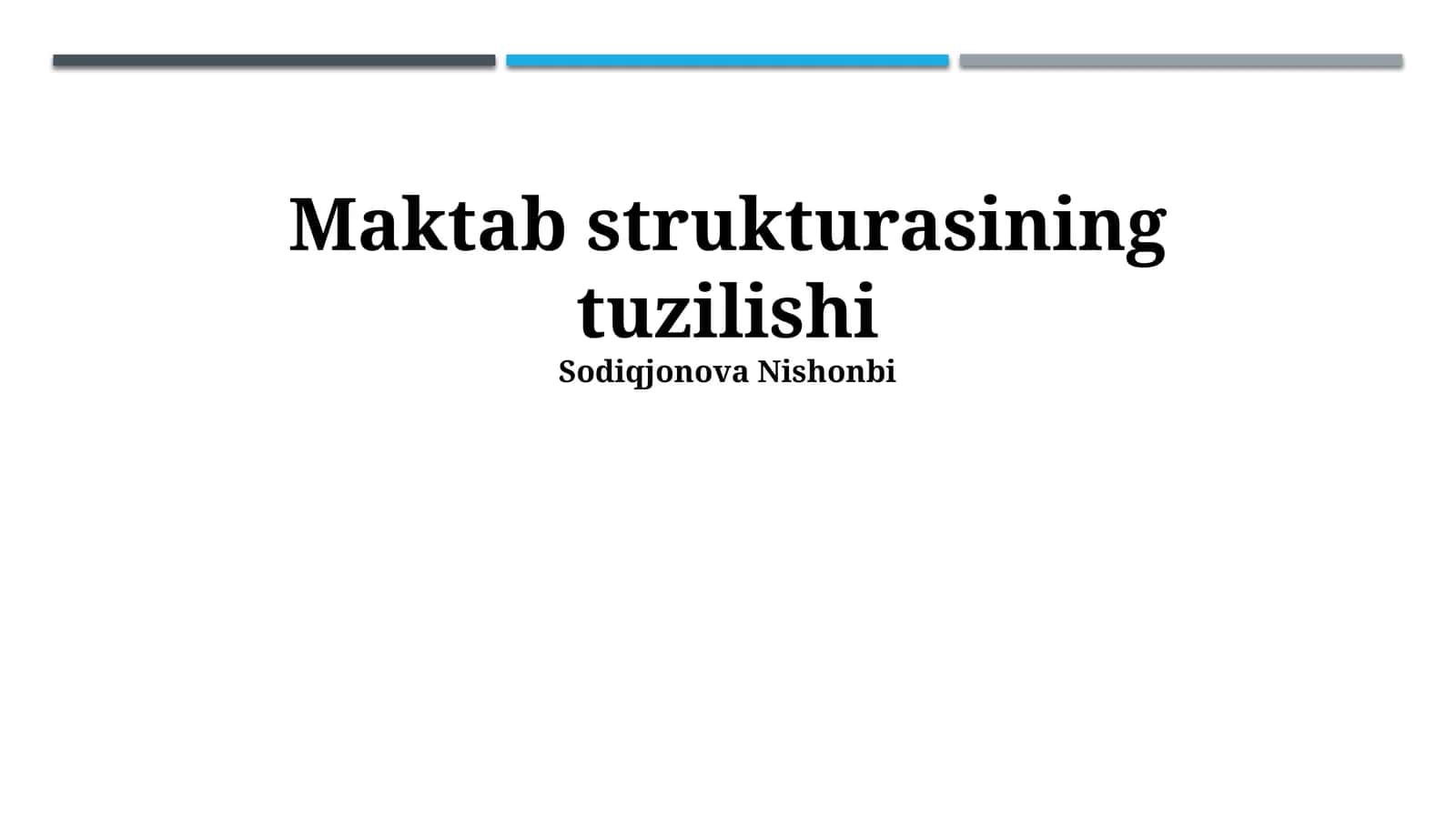 Maktabning boshqaruv organi 1