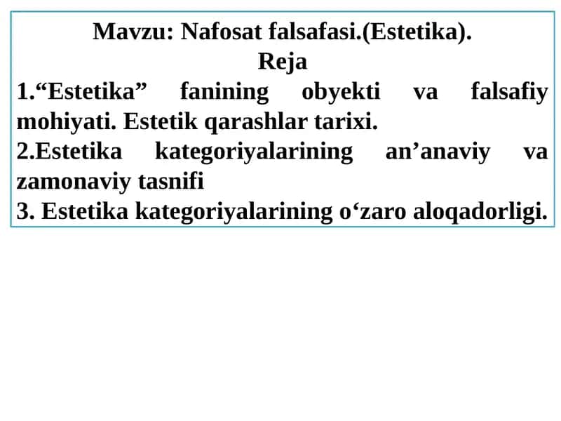 Nafosat falsafasi 1