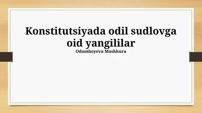 Jinoyat ishlari bo'yicha adolatli sudlanish 1