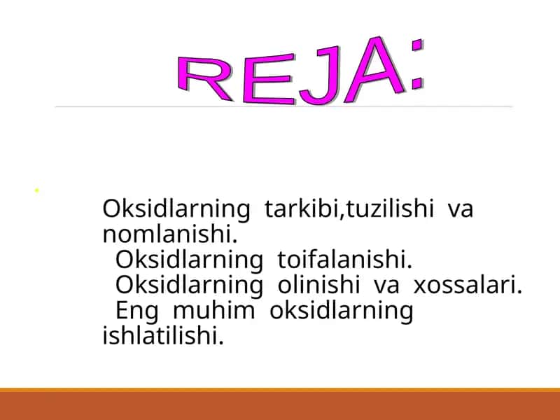 Oksidlarning tarkibi 1