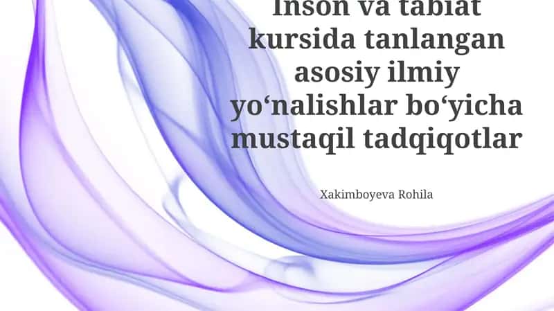 Tanlangan Ilmiy Yo'nalishlar 1