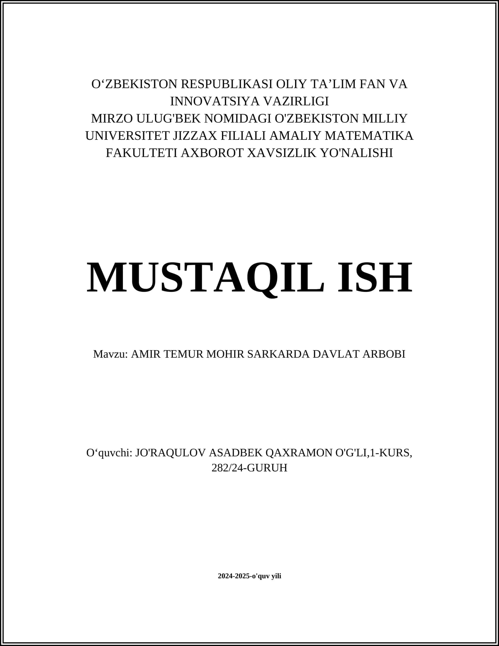 Amir Temur Moxir Sarkarda Davlat Arbobi 1