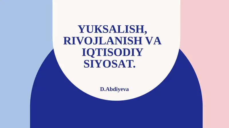 IQTISODIY RIVOJLANISH 1