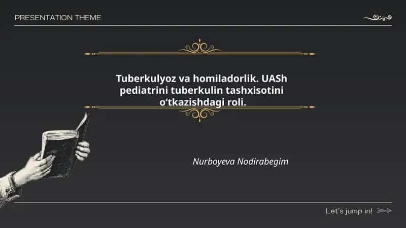 Tuberkulyoz va homiladorlik. UASh 1