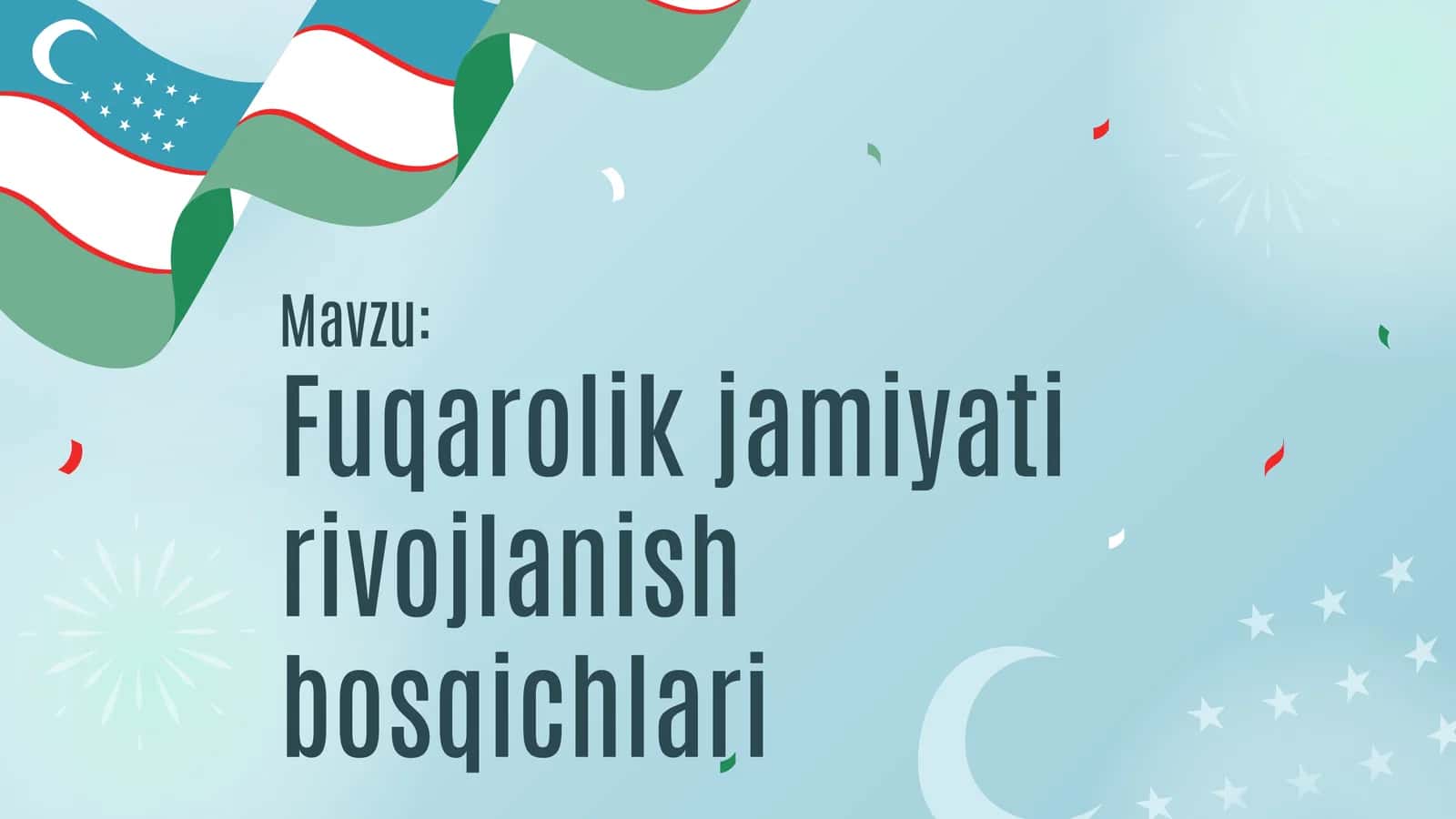 Fuqarolik jamiyati rivojlanish bosqichlari 1