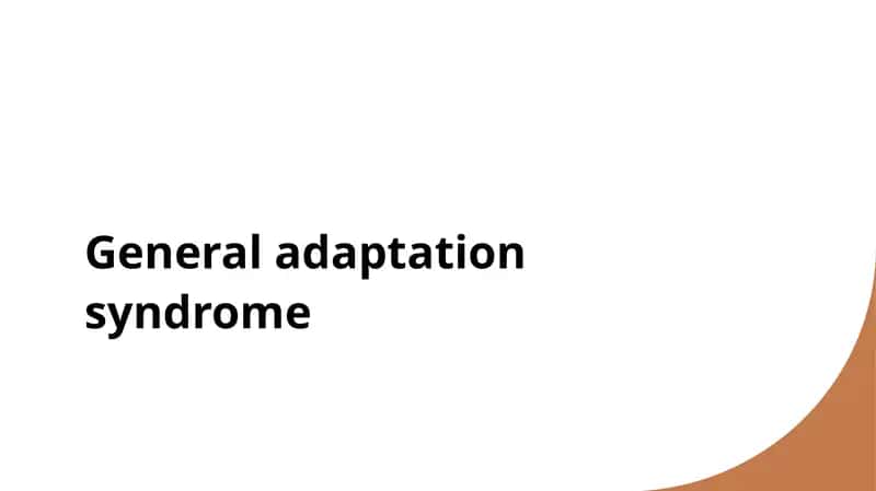 General Adaptation Syndrome 1
