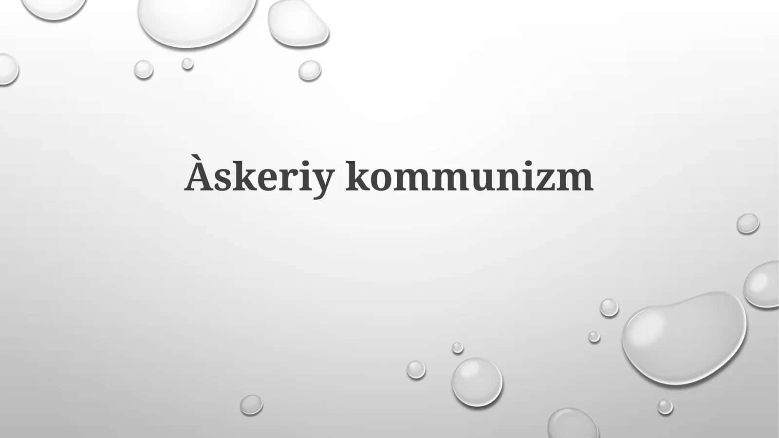 Àskeriykommunizm 1
