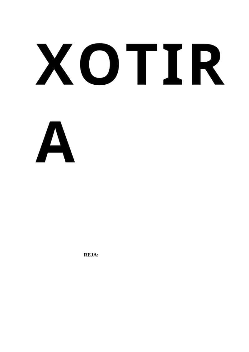 Xotira 1