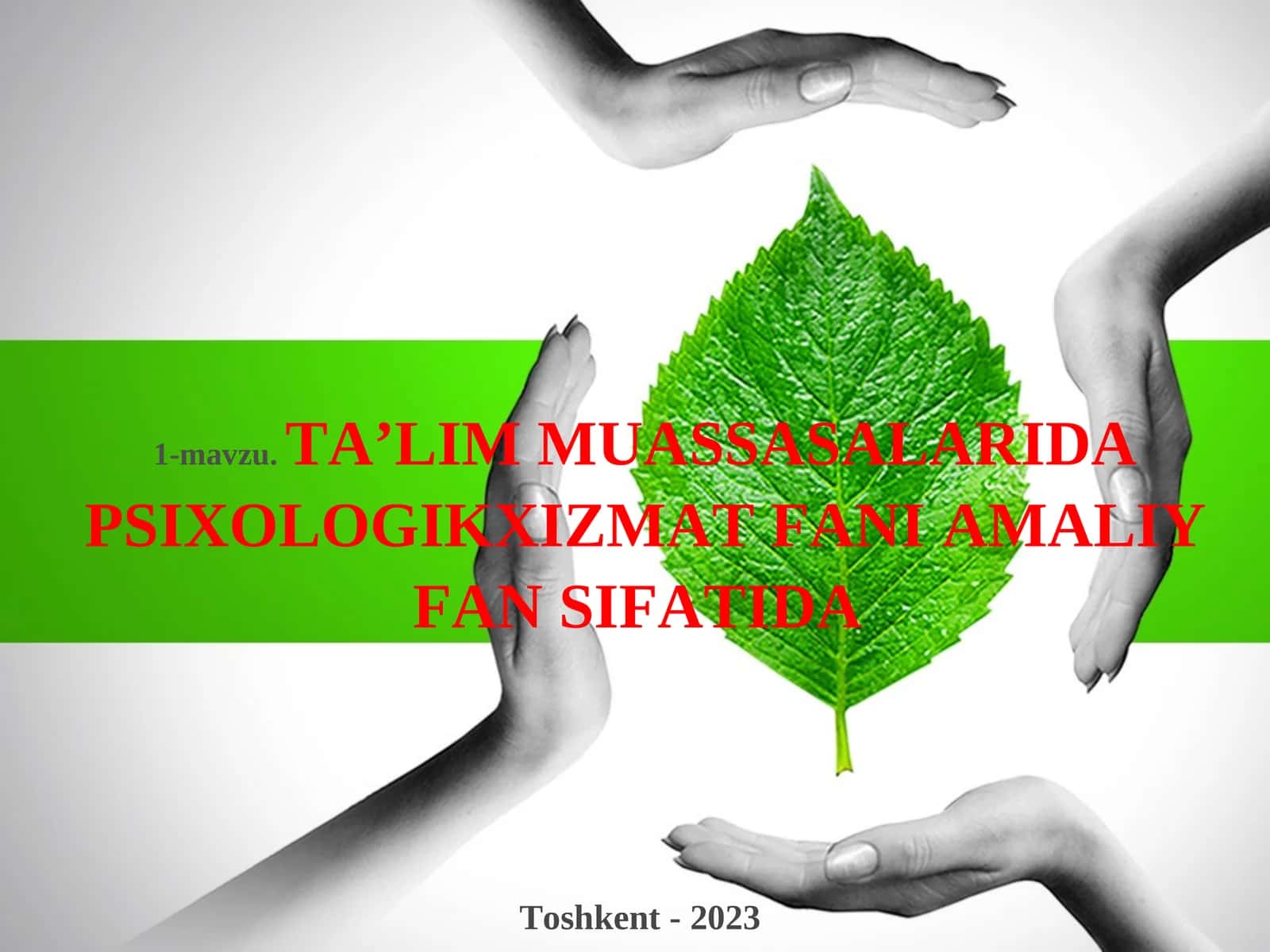 TA’LIM MUASSASALARIDAPSIXOLOGIKXIZMAT FANI AMALIY FAN SIFATIDA 1