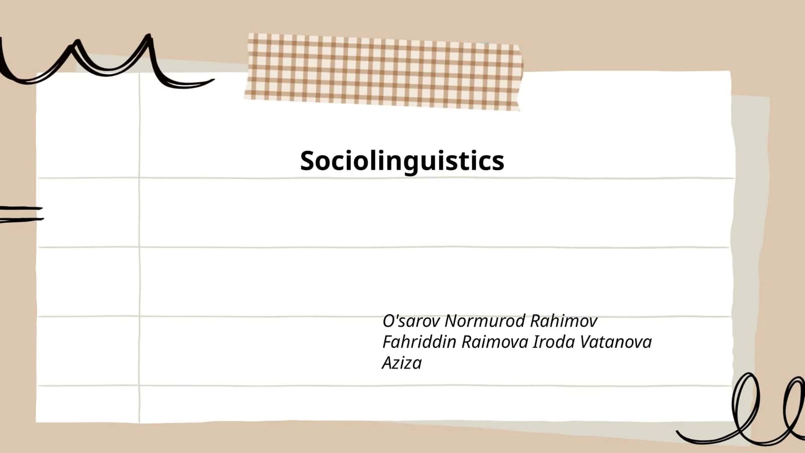 Sociolinguistics 1