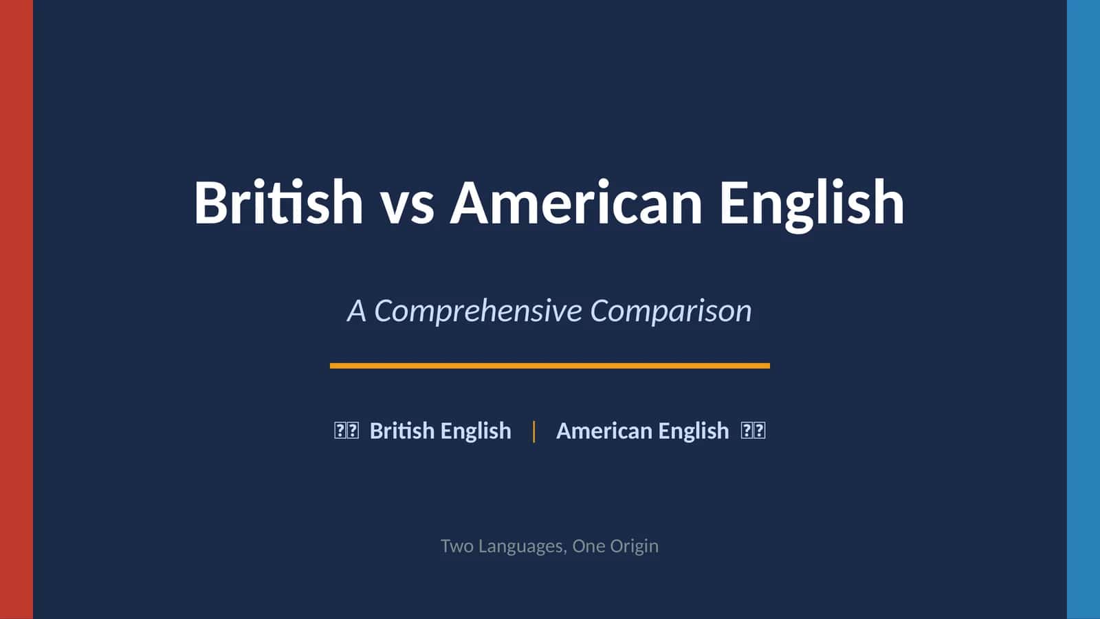 British vs American English 1