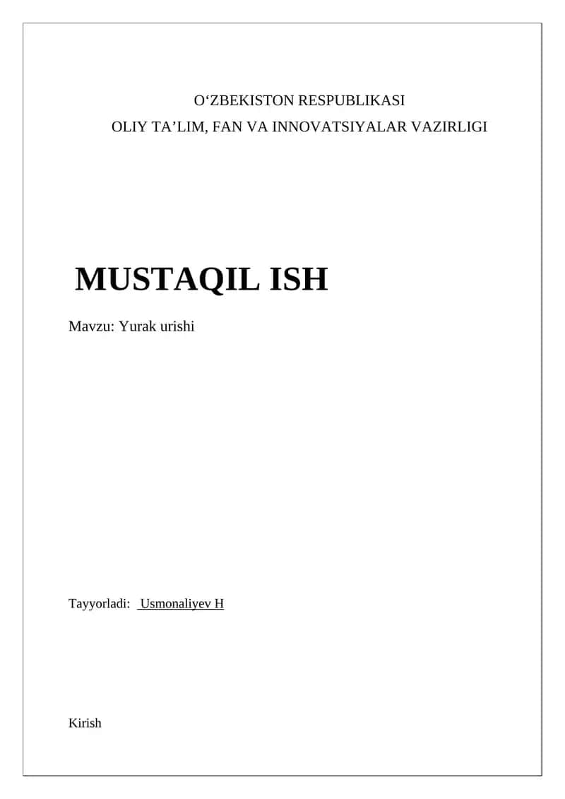 Yurak urishi 1