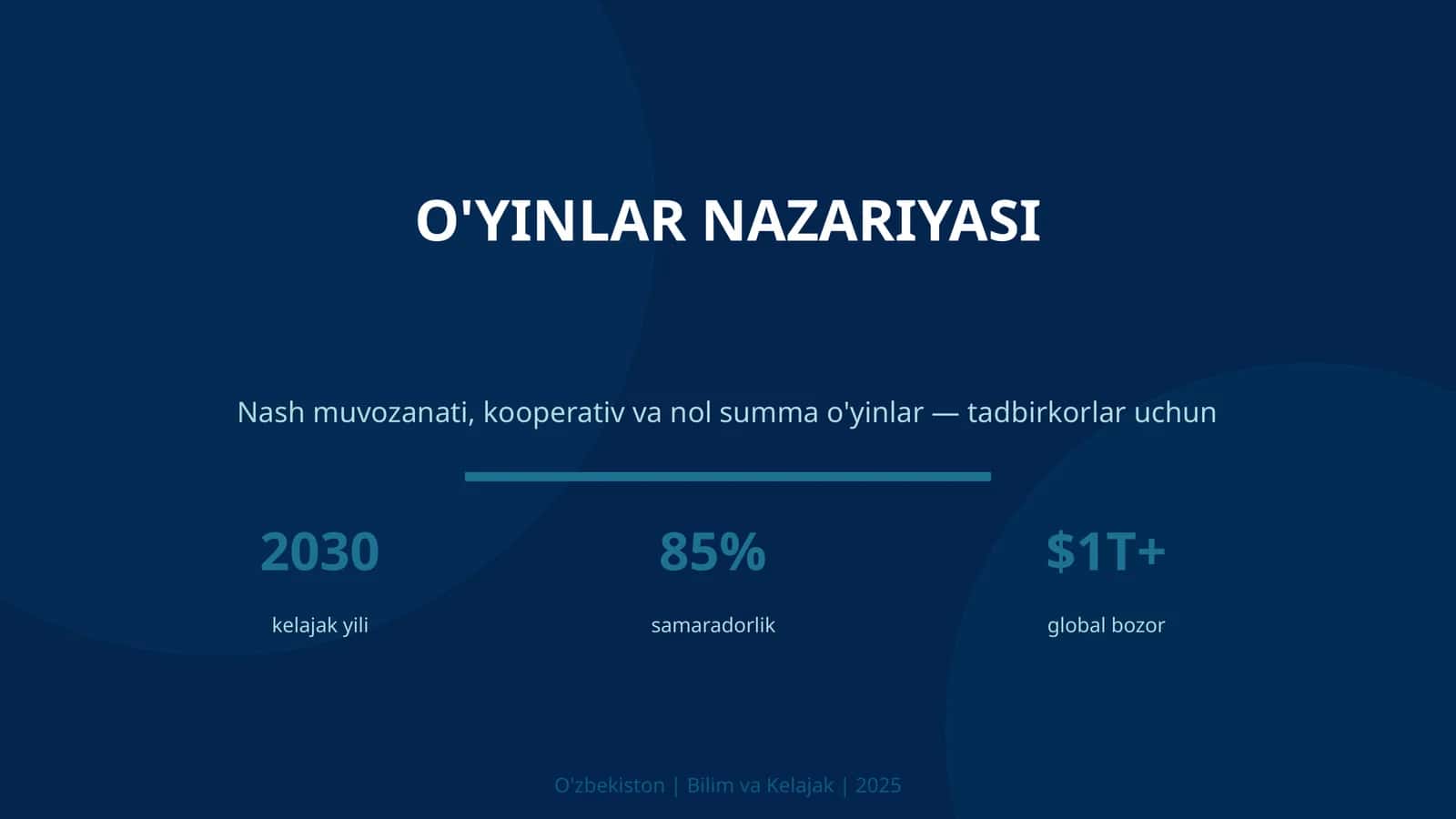 O'YINLAR NAZARIYASI 1