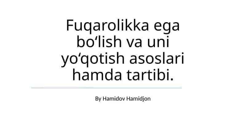 Fuqarolikka ega bo‘lish va uni yo‘qotish asoslari hamda tartibi. 1