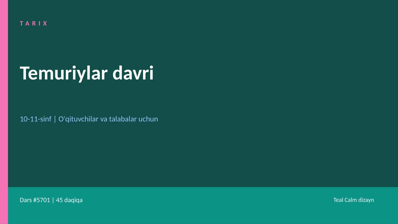 Temuriylar davri 1