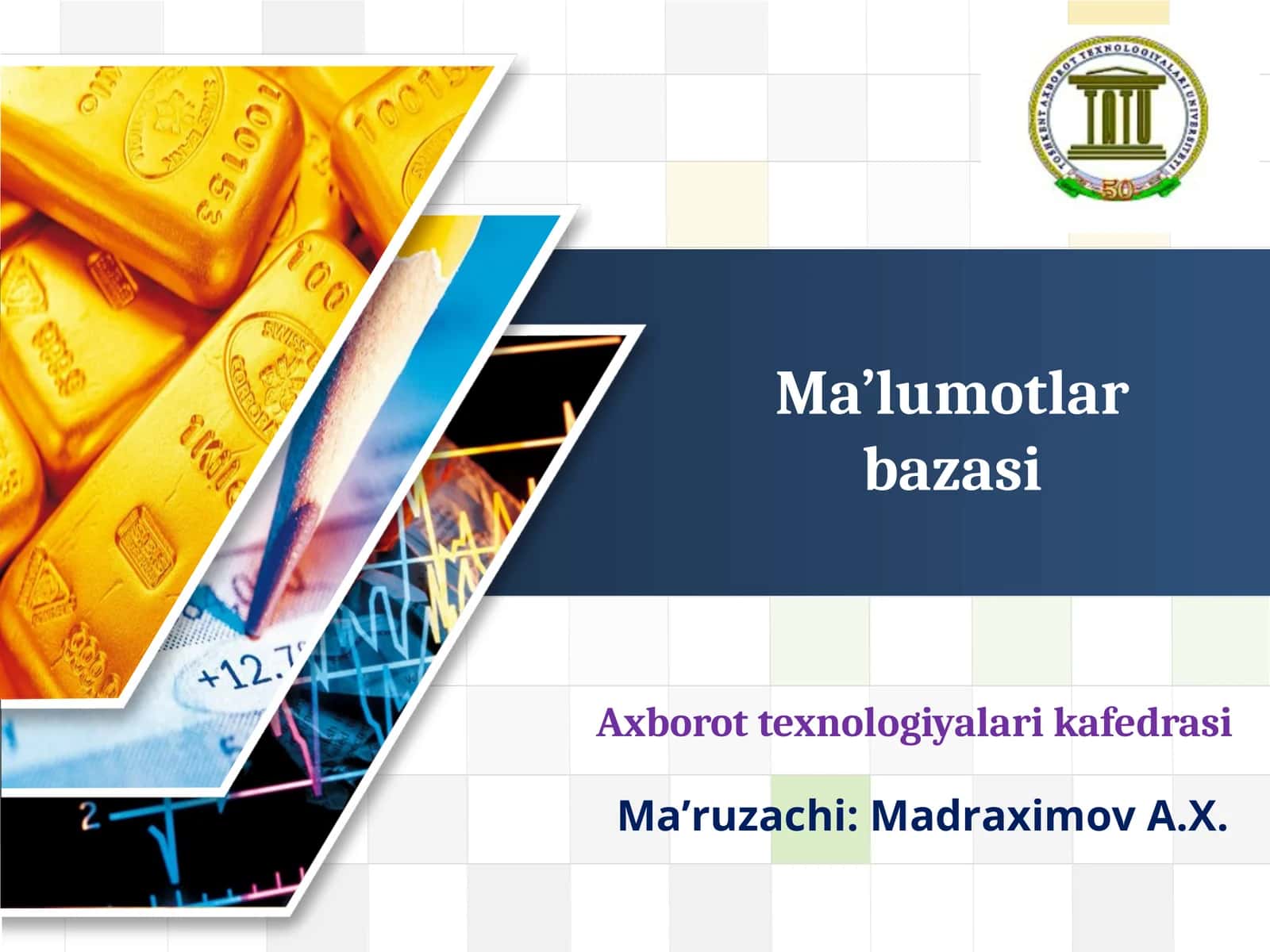 Ma’lumotlar modeli. Relyatsion ma`lulotlar bazasida munosabatlar 1