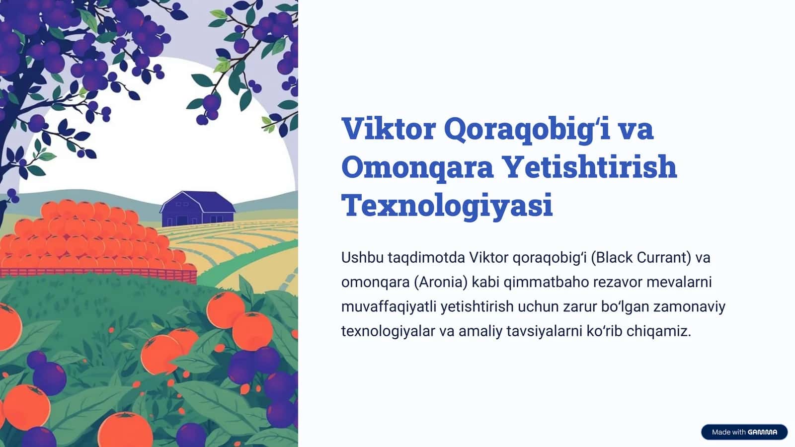 Viktor Qoraqobigʻi va Omonqara Yetishtirish Texnologiyasi 1