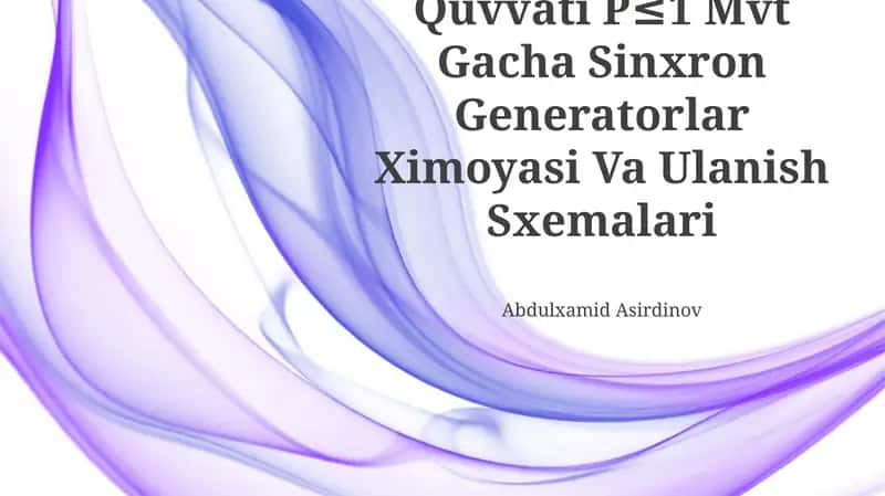 Quvvati P≤1 Mvt Gacha Sinxron Generatorlar 1