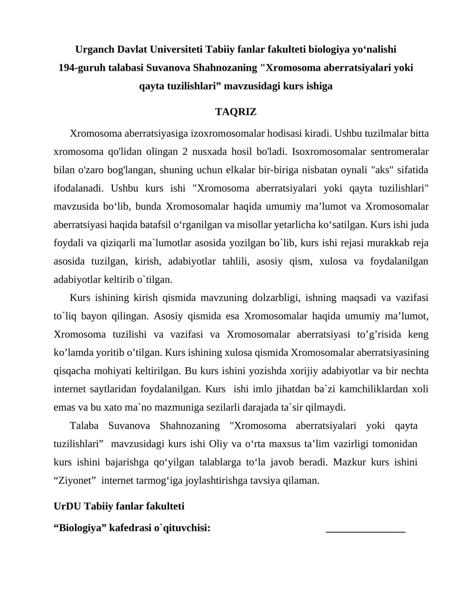 Xromosoma aberratsiyalari yoki qayta tuzilishlari 1