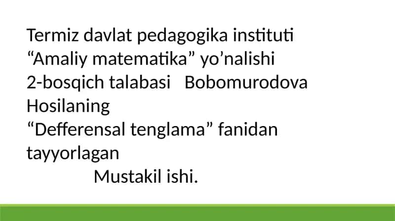 Ko‘p o‘zgaruvchili funksiyaning aniqlanish sohasini topishga doir misollar. Ko‘p o‘zgaruvchili funksiyaning (karrali) va takroriy limitlarini hisoblash 1