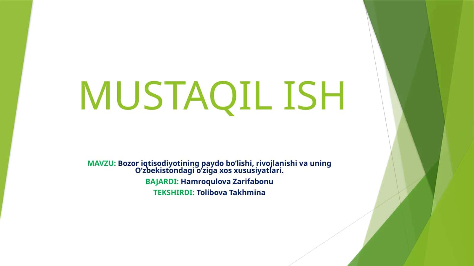 Bozor iqtisodiyoti 1