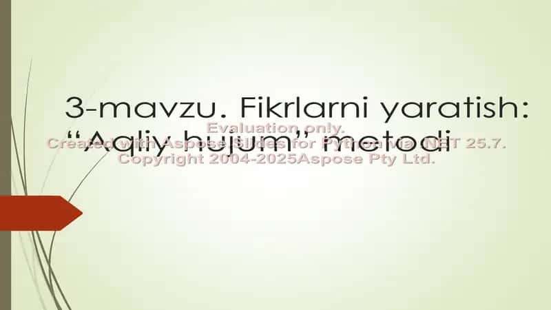 "Aqliy hujum" metodining samarali foydalanishi 1