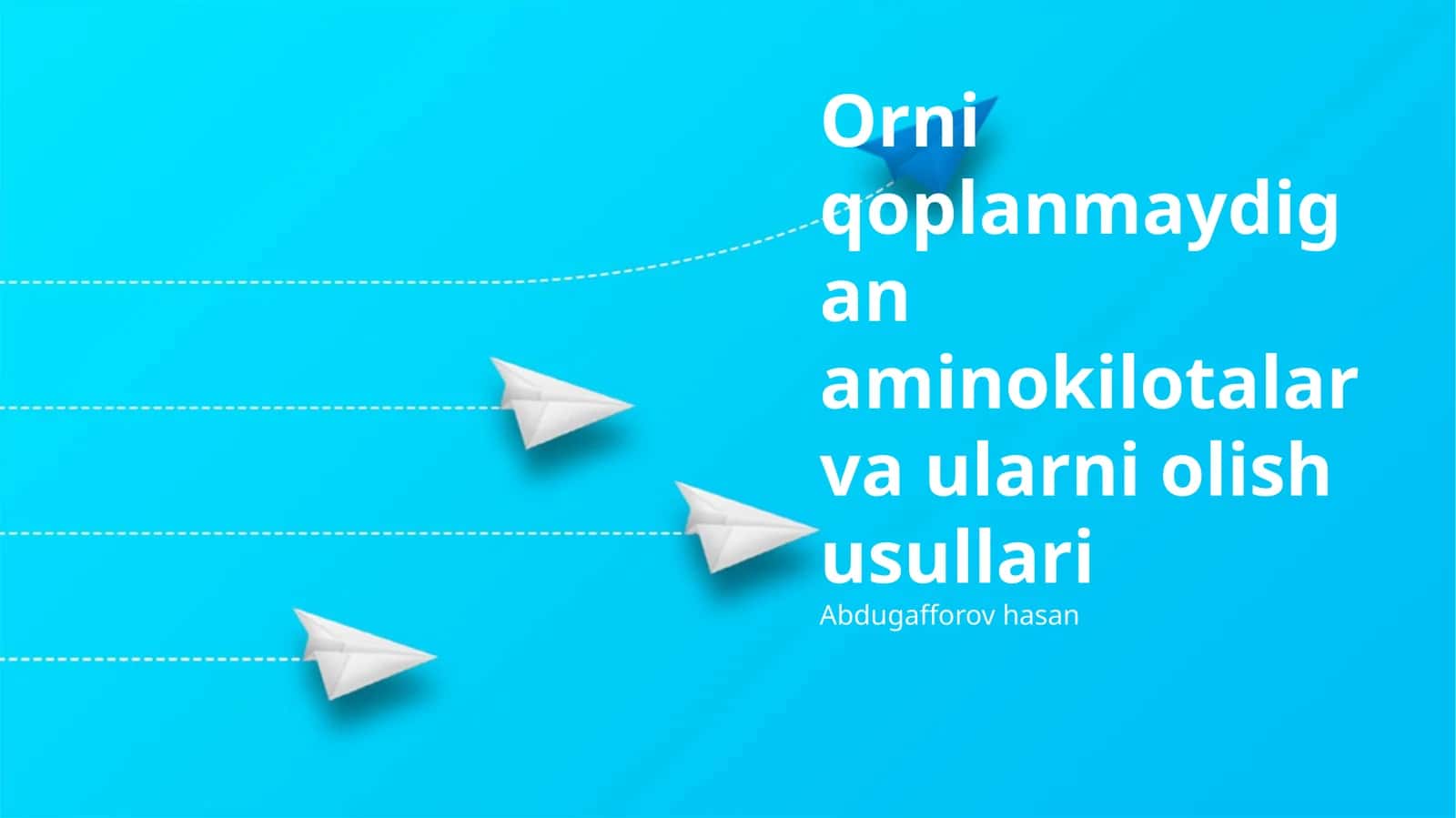 Orni qoplanmaydigan aminokilotalar va ularni olish usullari 1