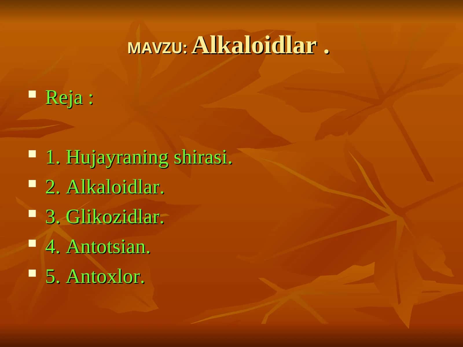Alkaloidlar 1