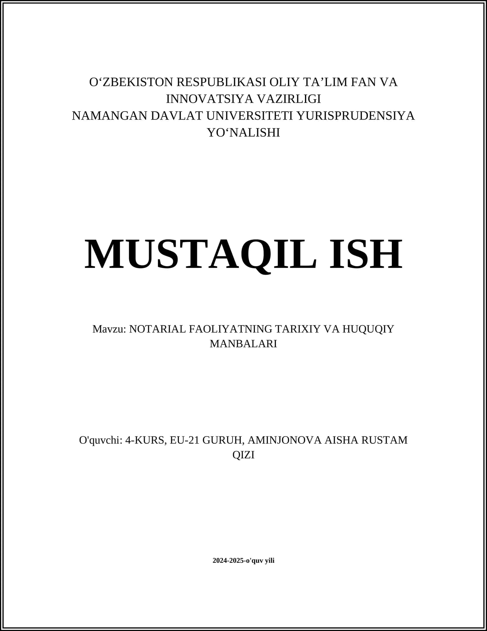 NOTARIAL FAOLIYATNING TARIXIY VA HUQUQIY MANBALARI 1