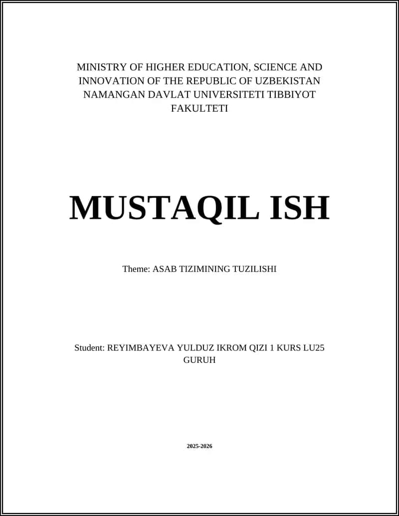 ASAB TIZIMINING TUZILISHI 1