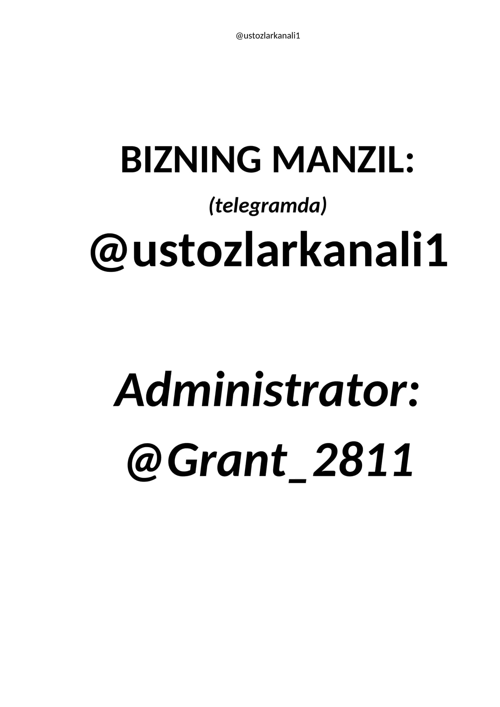4 sinf ingliz tili fanidan testlar 1