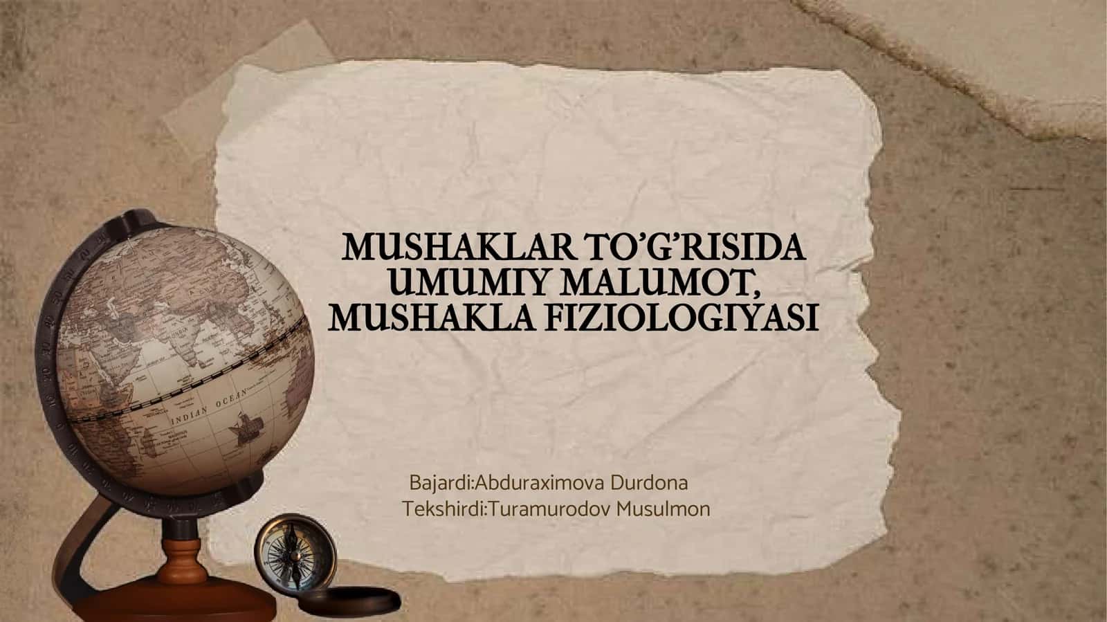 Mushaklar ta'rifi va turlari 1