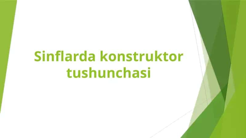 Sinflardakonstruktortushunchasi 1