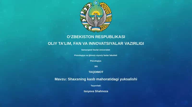Ta'lim va Malaka Oshirish 1
