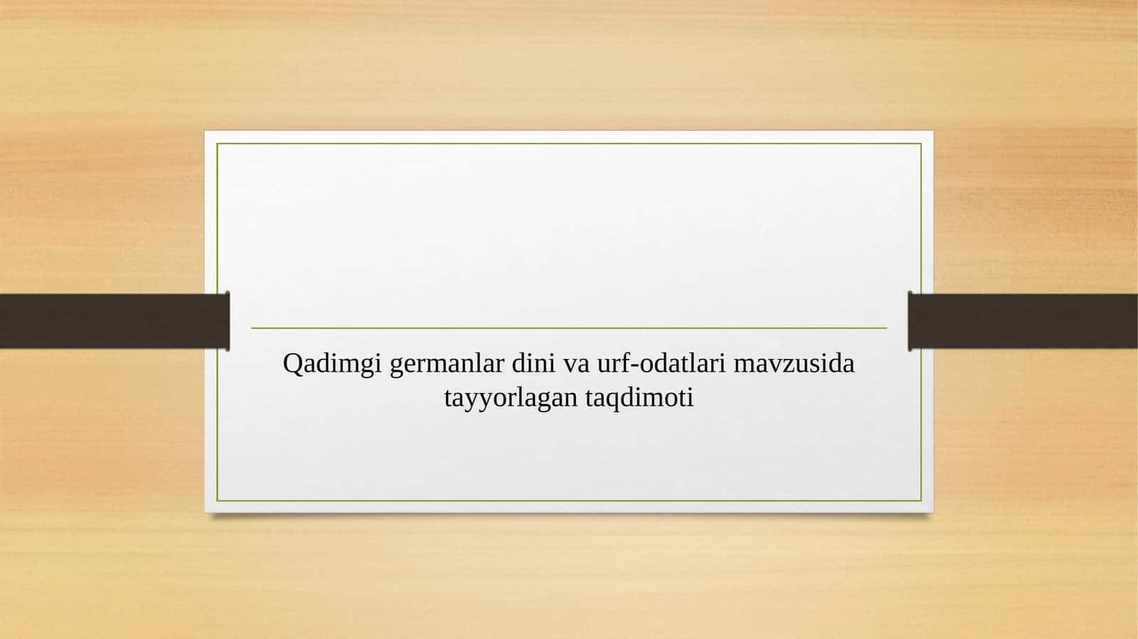 Qadimgi germanlar dini va urf-odatlari 1