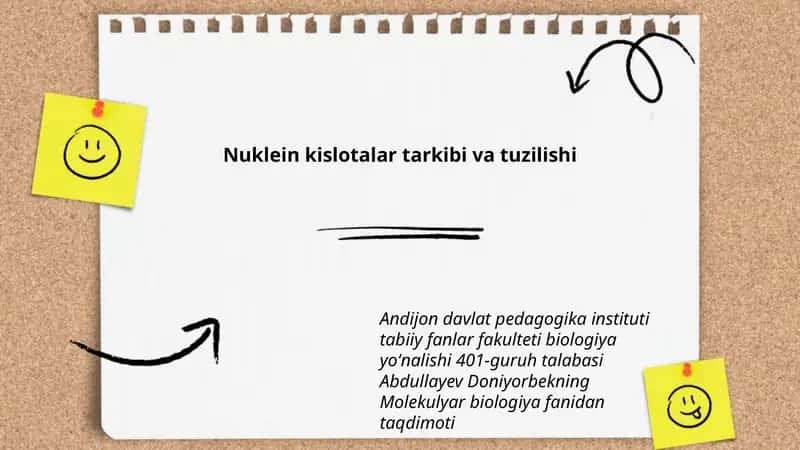 Nuklein kislotalar tarkibi va tuzilishi 1