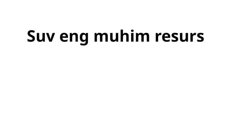 Suvning ahamiyati 1