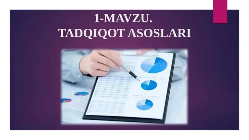 TADQIQOT ASOSLARI 1