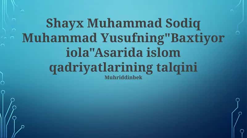 "Baxtiyor iola" 1