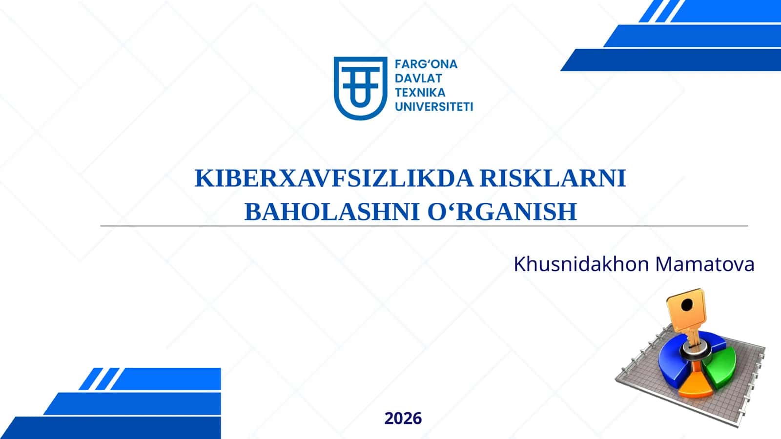 KIBERXAVFSIZLIKDA RISKLARNI BAHOLASHNI O‘RGANISH 1