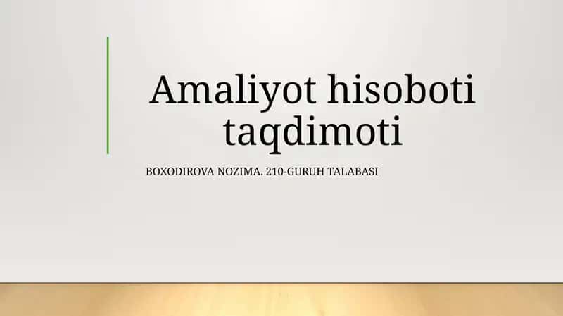 Amaliyothi-soboti taqdimoti 1