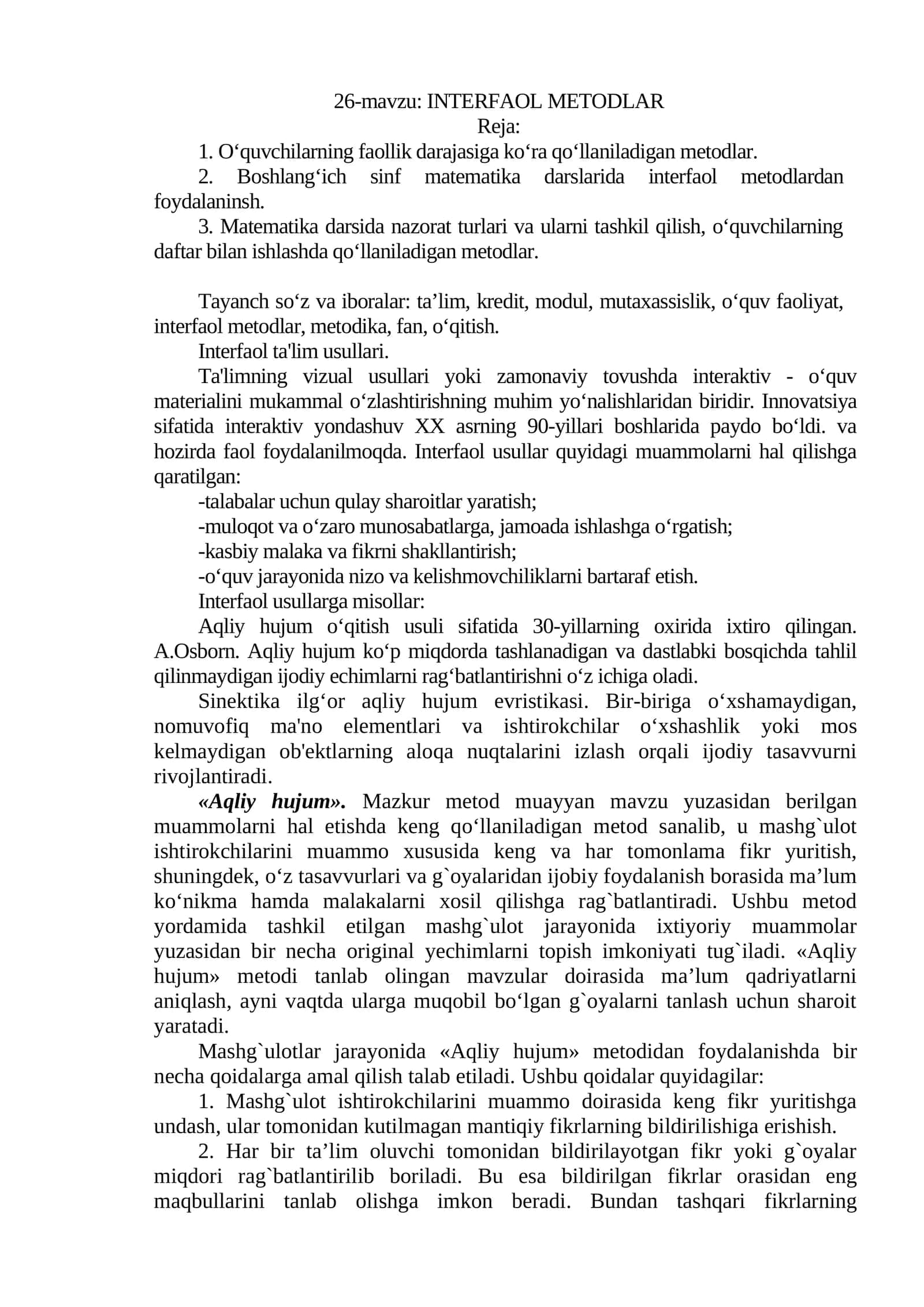 INTERFAOL METODLAR 1