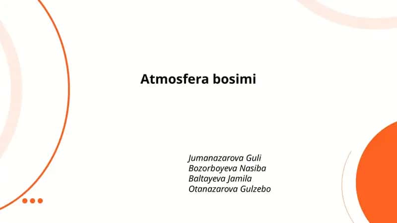 Atmosfera bosimi 1