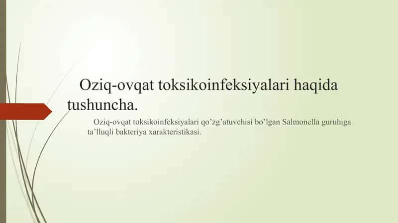 Oziq-ovqat toksikoinfeksiyalari 1